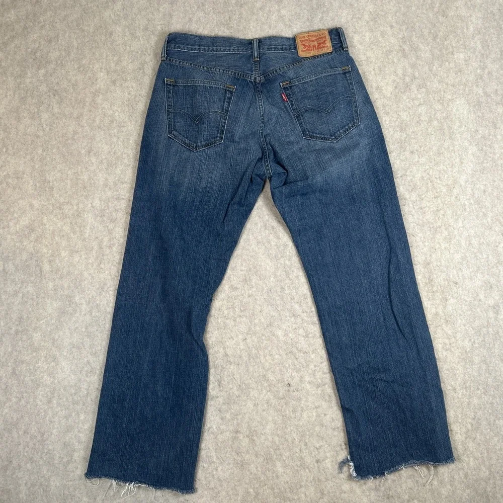 Levis 559 Jeans Men 34x32 Blue Loose Straight‎ Skater Baggy Grunge Distressed